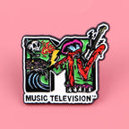 Retro 80s 90s Enamel Pins Vintage Cassette Tape Brooches Old School Lapel Pins for Backpacks Jewelry Gift For Friends