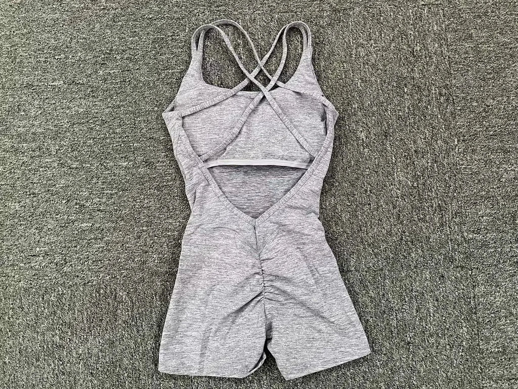 Gepolsterter Activewear Gym Yoga Bodysuit Damen Fitness Kleidung Damen Workout Weibliche Sportoutfit Anzüge Trainings Jumpsuit