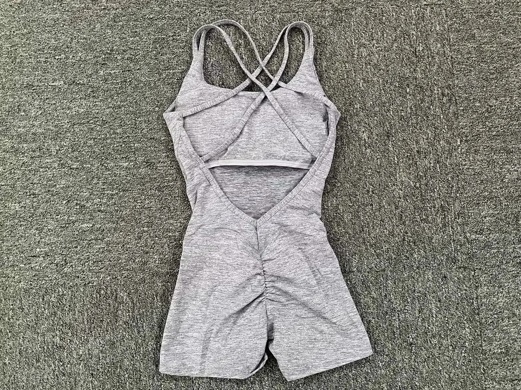 Gepolsterter Activewear Gym Yoga Bodysuit Damen Fitness Kleidung Damen Workout Weibliche Sportoutfit Anzüge Trainings Jumpsuit