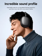 hoco Over-Ear Bluetooth 5.4 Kopfhörer Sport Kabellose Ohrhörer Headsets mit Mikrofon für Telefonate Stoff-Ohrpolster