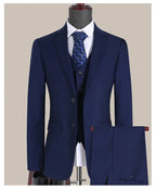 S-7XL Anzug Neu (Sakko + Weste + Hose) Koreanische Version der Slim-Fit-Arbeitskleidung Mode Business Herren Freizeit Hochzeits Gentleman-Anzug