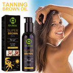 Brown Bräunungsöl Sonnenloses Selbstbräunungs-Körperbronzer Nährendes Sommer-Strand-Solarium Leistungsstarkes Natürliches Bräunungsförderndes Öl