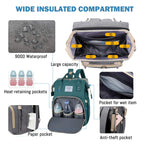 3-in-1-Wickeltaschen-Rucksack, faltbares Babybett, wasserdichte Reisetasche mit USB-Ladefunktion, Wickeltaschen-Rucksack mit Wickelbett, 3 Typen