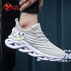 YRZL Herren Sportschuhe Laufen Schwarz Jogging Freizeit Sneaker Outdoor Atmungsaktives Mesh Damen Leichte Stoßdämpfung Schwarz Tennis