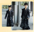 Gut aussehende Jungen Verbesserter Hanfu Orientalischer chinesischer Stil High-End Tang Anzug Kinderauftritt Schwertkämpfer Traditionelles altes Kostüm