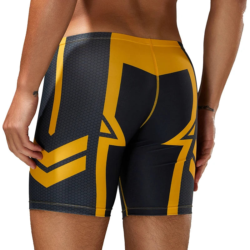 Herren Schnelltrocknende Boxer-Badehose mit Bundzug zum Surfen, für Strand, Sand, Thermische Badeshorts