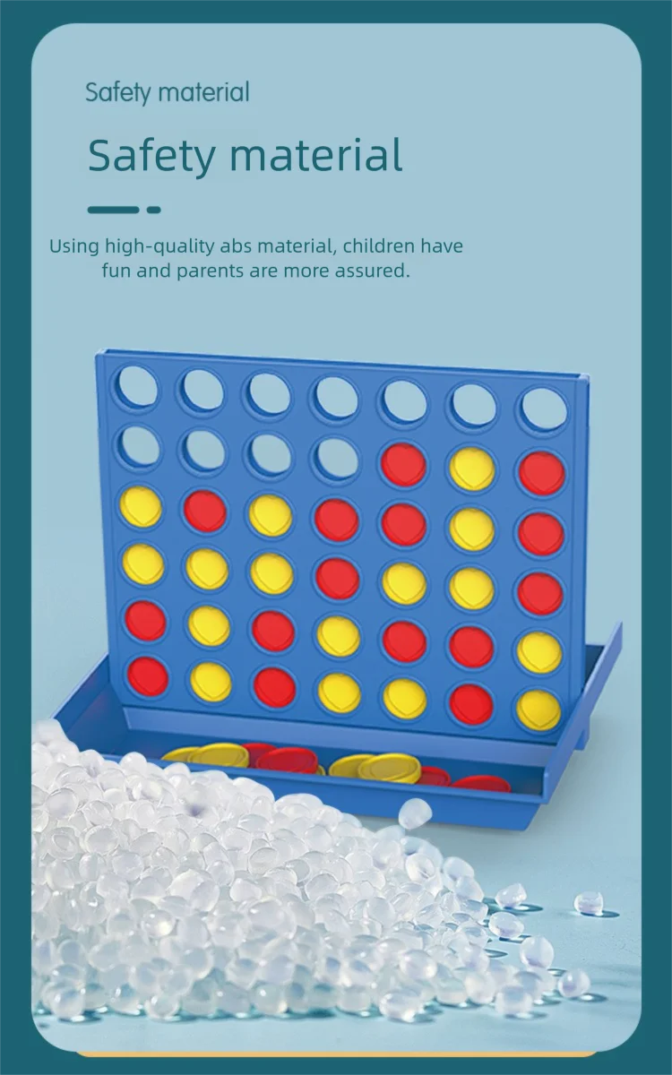 Klassisches 4-Gewinnt-Brettspiel, 4 in einer Reihe, 2 Spieler, Strategie-Puzzle-Spielzeug für Familien, Kinder, Erwachsene, robustes Kunststoffgitter-Set