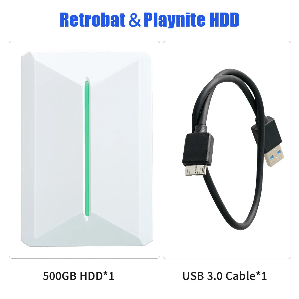 Retrobat & Playnite System HDD Retro-Spielekonsole für PS3/PS2/WIIU/WII/Switch/MAME 50+ Emulatoren 38293 Spiele & 42 AAA PC-Spiele für PC
