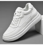 Hochwertige Herren-Sneaker, erhöhte Herrenschuhe, modische Freizeitschuhe, bequeme Leder-Sportschuhe, Höhenzunahme 6/8/10 cm