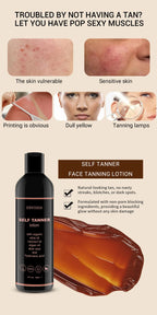 ENVISHA Make-up Foundation Körperpflege Selbstbräunungslotion Schnelle Gesichtsbräunungscreme Feuchtigkeitsspendender Bronzer Nährende Gesichtscreme