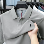 Polo-Shirt aus 100 % reiner Baumwolle, Kurzarm, High-End-Luxusmarke, Mode, Paul Pony Stickerei, Golf, Business Casual Herren T-Shirt