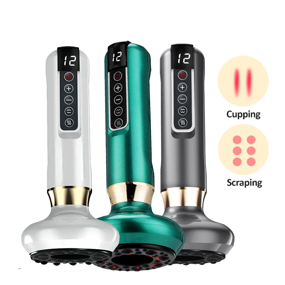 Smart Body Massage Suction Vacuum Cupping Device 6/12 Levels Anti Cellulite Heating Cans Back Guasha Scarping Chinese Meridian Main image