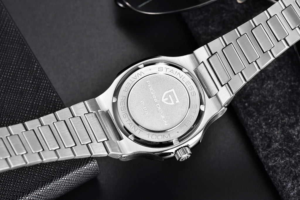 PAGANI DESIGN Neue sportlich-elegante mechanische Uhr Saphir Seagull ST16 Uhrwerk Herrenuhr Edelstahl Leuchtende Herrenuhren