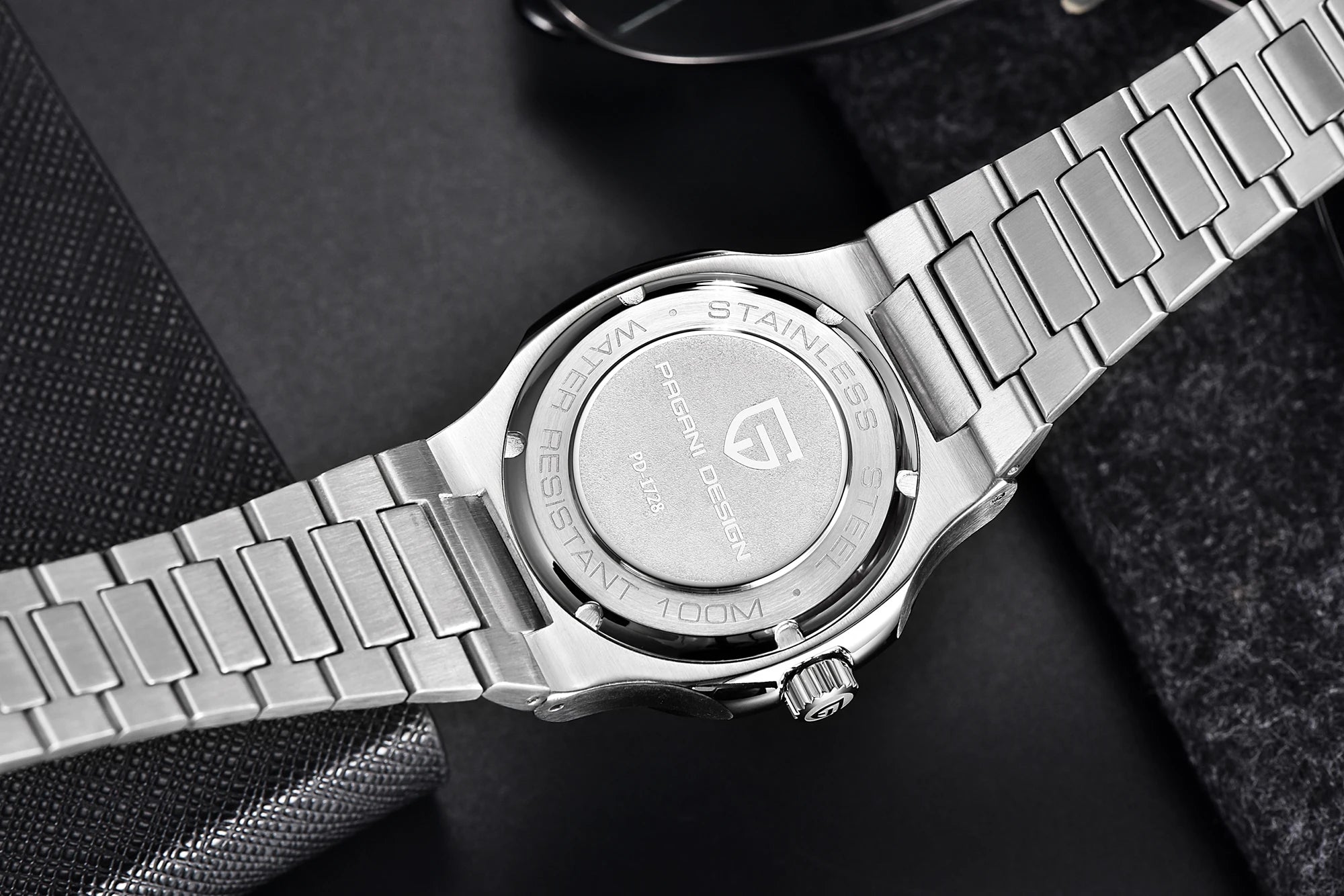 PAGANI DESIGN Neue sportlich-elegante mechanische Uhr Saphir Seagull ST16 Uhrwerk Herrenuhr Edelstahl Leuchtende Herrenuhren