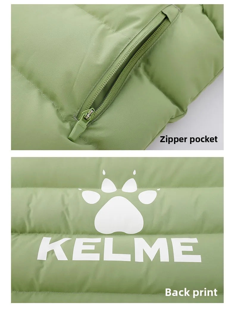 Kelme Children's Warm Cotton Jacket Winter Football Training Cotton Jacket Student Sports Down Jacket Coat