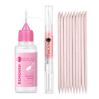 UR SUGAR 3tlg. Künstliche Nägel Set mit 420Stk. matten Soft Gel Tips Solid Glue Gel Entferner Schnelles Nagelverlängerungs-Kit Nagelpflege Starter-Set