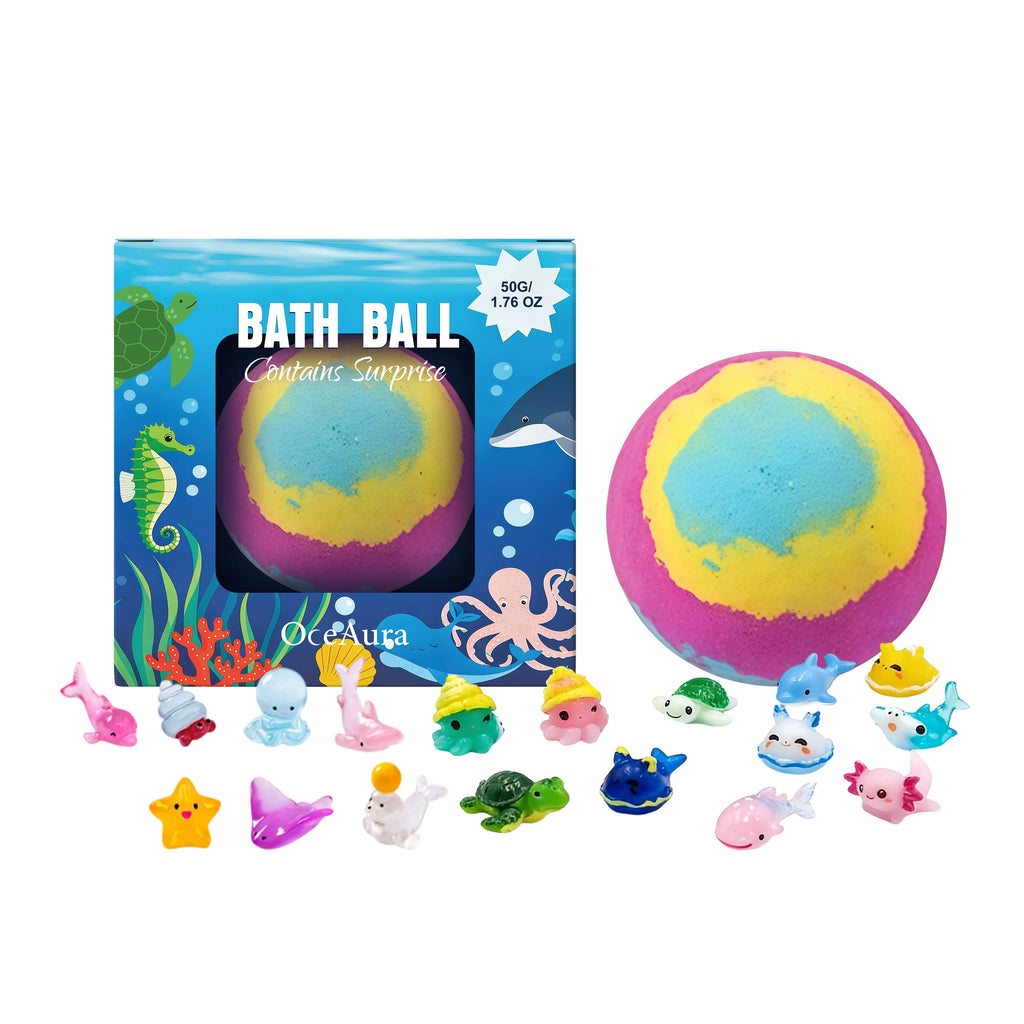 12er Kinder-Badebomben-Set mit Überraschungsspielzeug im Inneren, natürliche, organische Schaumbäder, Fizzies-Kugeln, Geschenk für Kinder, Feiertagsgeschenkset