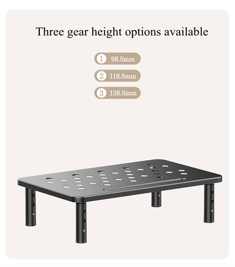 Adjustable Computer Monitor Stand Elevated view angle Computer Monitor Holder Stress Relief Desktop Creative Storage Rack Office