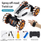 4WD RC Drift-Auto mit Musik, LED-Lichtern, 2.4G Gesten-Funkfernbedienung, Sprüh-Stunt-Auto, 360° drehbares Kletterauto, Spielzeuggeschenk