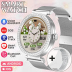 Fashion Zircon Smartwatch 1,46" AMOLED Bildschirm 5.4 Bluetooth Anruf Herzfrequenz Temperaturüberwachung Damen Smartwatch Schrittzähler