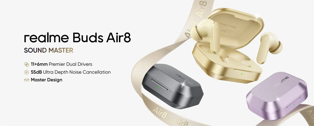 realme Buds Air 7 Pro Bluetooth Earphone For realme 16 Pro plus realme GT 8 Pro 53dB 48 Hours Battery Life Hi-Res LHDC 5.0