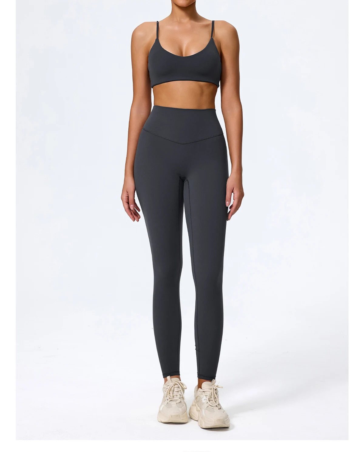Hearuisavy Sommer Superweiches 2-teiliges Damen-Sportshorts-Set atmungsaktives Fitness-Yoga-BH Freizeit-Push-Up-Workout-Crop-Top
