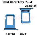 2 Stück SIM-Karten-Fachschlitz für iPhone 12 13 Dual-SIM-Karten-Adapter-Chip-Halter Ersatzteile