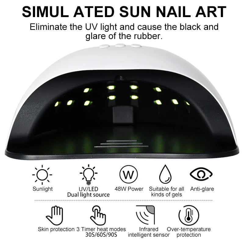 Nagelgellack-Kit mit LED-Nagellampe Semi-Permanent 27 Farben Soak Off Base & Top Coat Nagellack Maniküre-Set für Nagelstudio-Kit