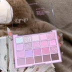 DIKALU 20-Farben Koreanische Lidschatten-Palette mit geringer Sättigung Matt Wasserfest Braun Rosa Lidschatten-Palette Langanhaltendes Tages-Make-up