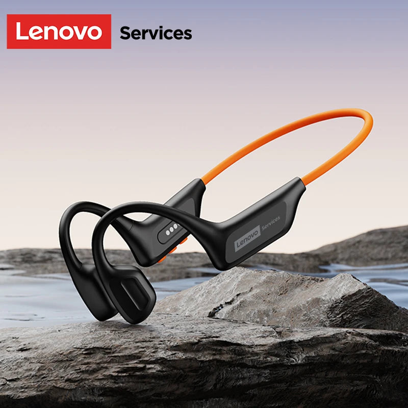 Lenovo S106 True Bone Conduction Headset Bluetooth 6.0 IPX8 Wasserdichte Kopfhörer 32GB MP3 HIFI Ohrhörer mit Mikrofon zum Schwimmen