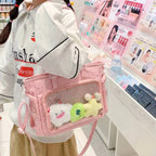 Neue Y2K Süße Japanische Ita Bag Lolita Mädchen Transparente Umhängetasche Große Kapazität Umhängetasche Lässige Tasche DIY Display Handtaschen