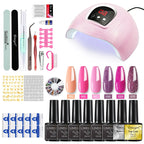 Limegirl Nagelset Nagelgel-Werkzeugset 54W Nagellampe 18/12/7 Farben UV-Gel-Nagellack-Set Enthält Nagelfräser Nagelset