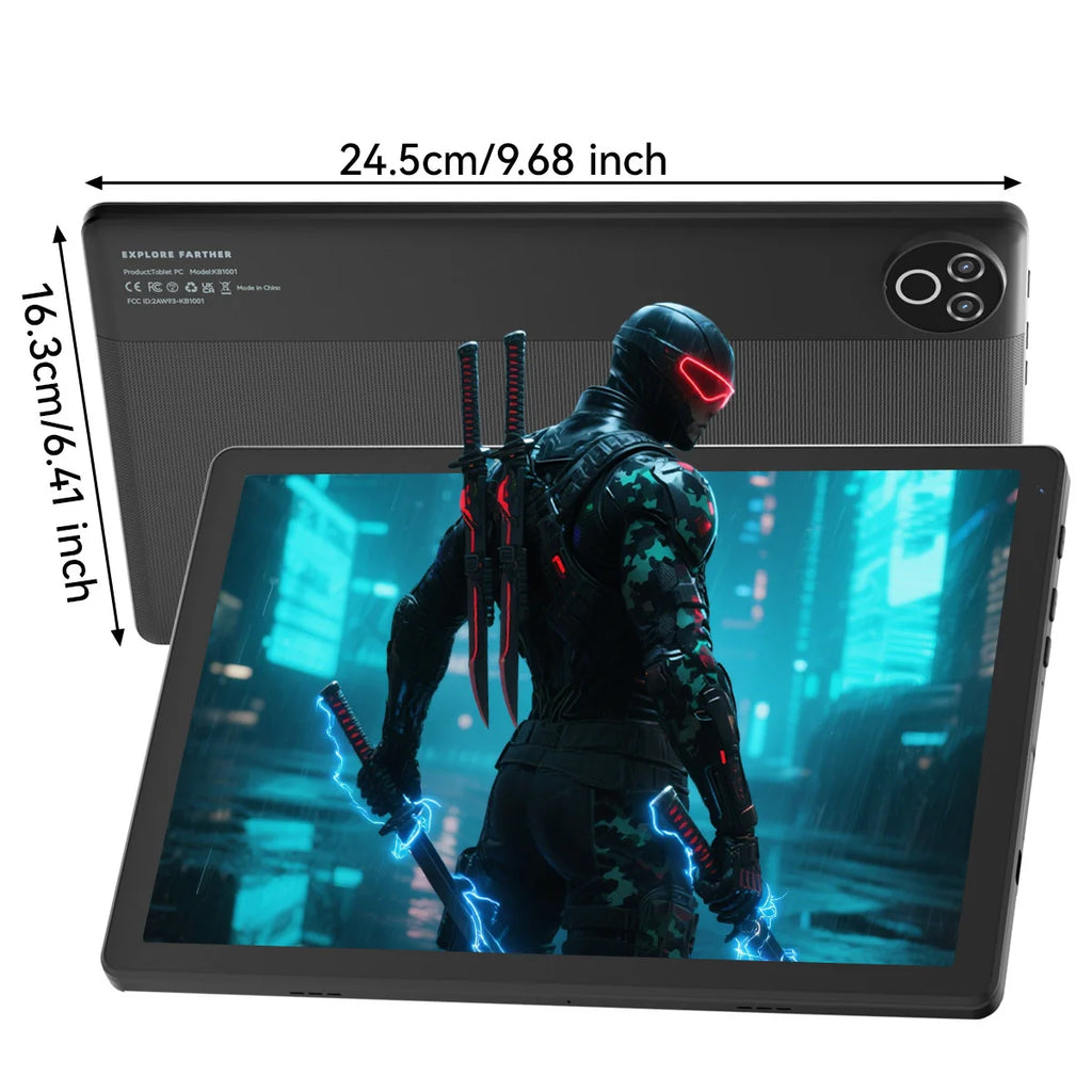 URAO Android 15 Tablet 10,1 Zoll 20GB RAM 64GB ROM 5-Kern Dual Kamera Tablets PC Set Tastatur/Hülle/Maus/Stylus/Kopfhörer
