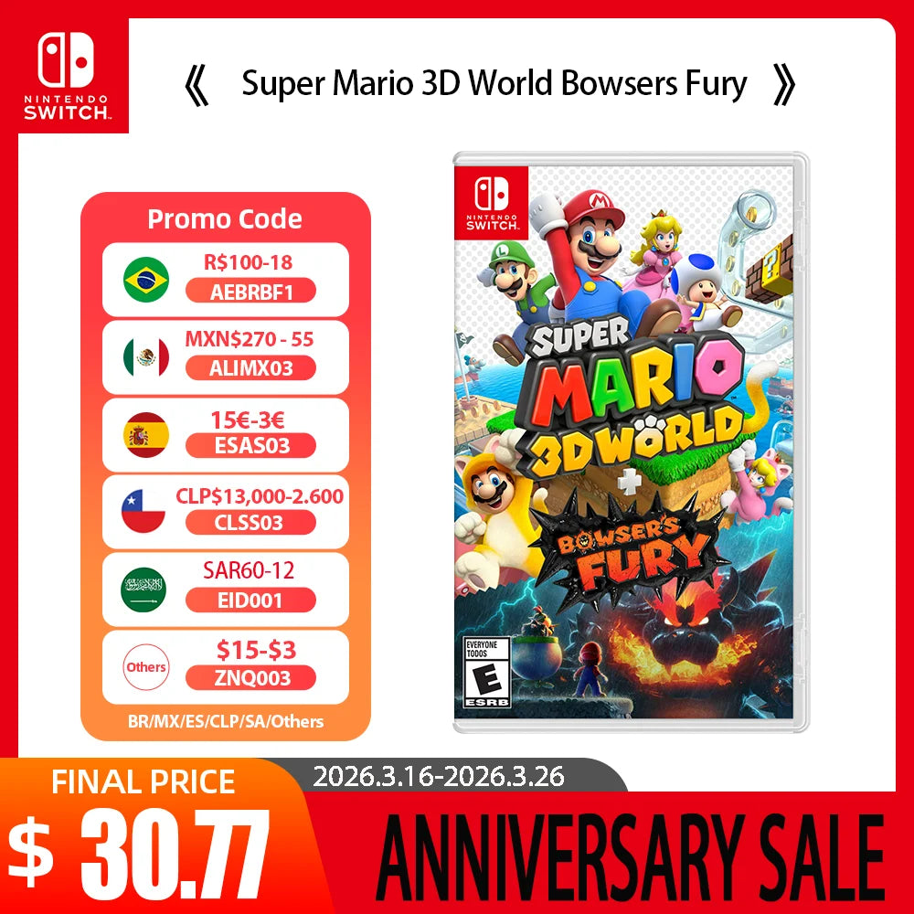 Nintendo Switch Spiel - Super Mario 3D World Bowsers Fury - 100% Offiziell Original Physische Spielekarte für Switch OLED Lite Hauptbild