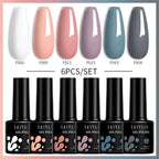 LILYCUTE 7ML 6PCS Neon Gel Nagellack Set fluoreszierend Farbwechsel Semi Permanent Soak Off Maniküre-Kit Nail Art Gel