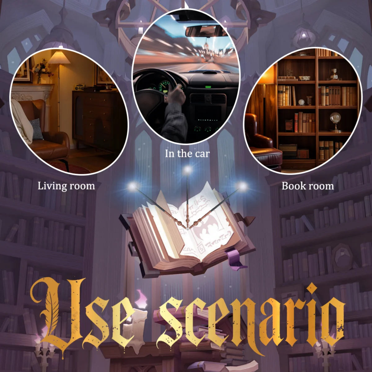 MINISO Harry Potter Serie 4tlg. Magic Academy Flammenloses Aroma-Kit Kartusche Reed Diffuser Öl Lufterfrischer Duftset