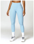 Neue Sommer High Waist Sport Leggings Damen Stretch Gymnastikhose Damen Lauf-Workout-Leggings Weibliche weiche Strumpfhose Push Up Yoga Hose