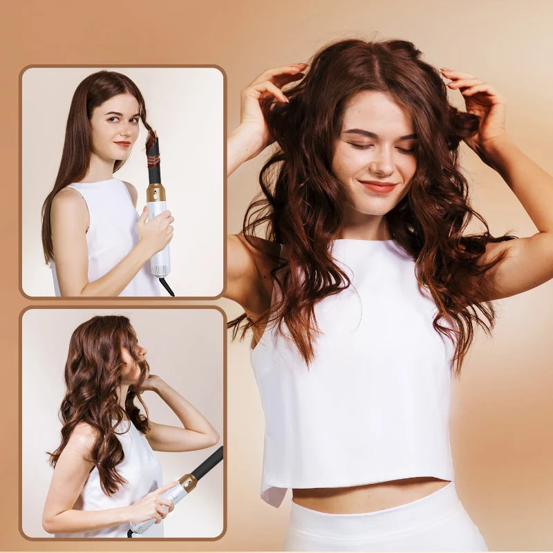 5-in-1 Haartrockner-Heißluftbürsten-Set, professioneller Lockenstab, Haarglätter, Styling-Werkzeug für professionelle Haartrockner im Haushalt