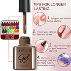 LILYCUTE 6PCS Gel-Nagellack-Set Sommer Neon Nagellack-Gel-Kits für DIY Nagel Semi-Permanenter UV-Lampe Gellack Nagellack-Set