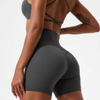 Hearuisavy Damen Yoga Shorts Sommer Soft Buttock Lift Gym Leggings High Waist Sport Shorts Damen Running Workout Shorts Female