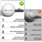 Caiton 100er-Pack 2-Schicht-Golfbälle – 332 Dimple, maximale Weite, Spin-Kontrolle, strapazierfähig, Präzision – für Golftraining & Spiel