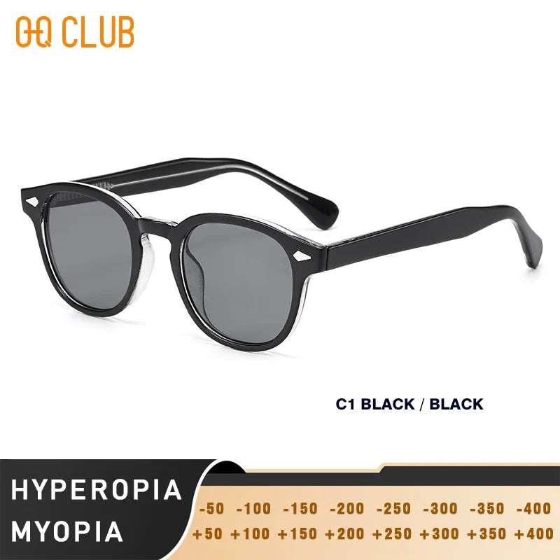 O-Q CLUB Retro Runde Herrensonnenbrille Damen Sonnenbrille Frau UV400 Lunette Zonnebril Dames Polarisierte Gläser Mann Brille Vintage