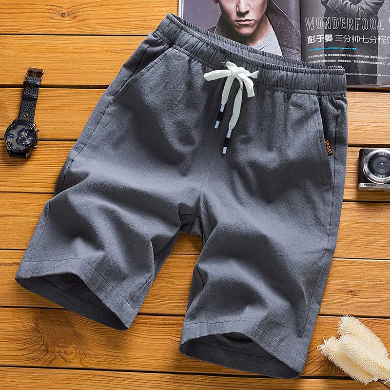 Herren-Sommer-Freizeithose in großen Größen, Strandhose, Laufhose, gerade kurze Hose, dünne Jogginghose, Freizeit-Loose-Shorts