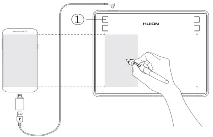 HUION HS64 Grafiktablett 6 Zoll Zeichentabletten Digitales Stift-Pad Schreib- und Zeichentafel 8192 Stifte für Android Windows Mac Laptop