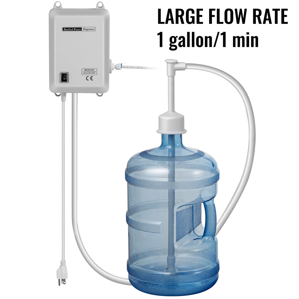 SucceBuy Flaschenwasser-Dosierpumpe mit PE-Schlauch 3,8 L/Min 2,8 bar für Kaffee-/Teemaschine Wasserspender Kühlschrank Eisbereiter