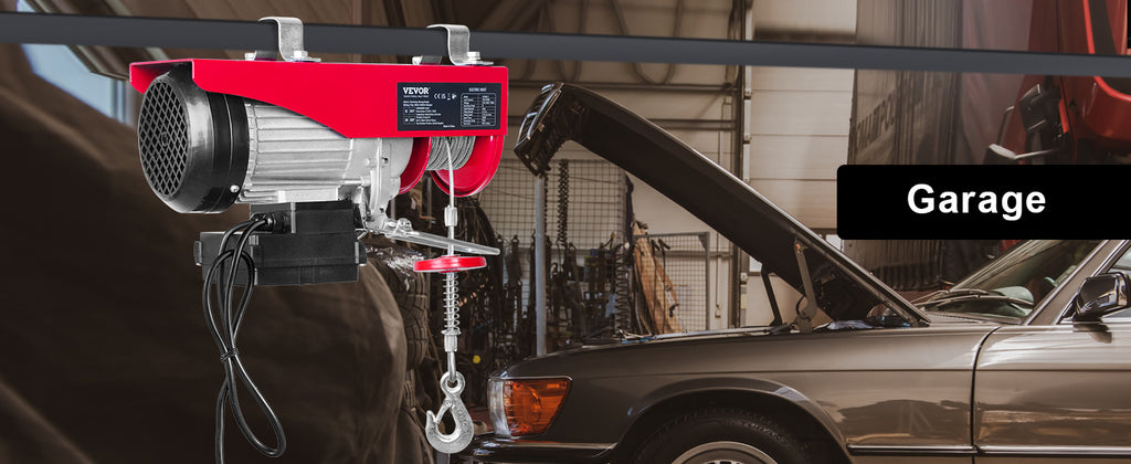 SucceBuy 600-1000 kg Funk-Elektroseilzug mit 12 m einfacher Seilhubhöhe Drahtseilwinde Garage Lager Fabrik