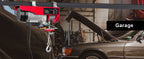 SucceBuy 250kg Elektrischer Hebezug Tragbarer Kran Heber Decken-Garagenwinde mit kabelgebundener/kabelloser Fernbedienung für Auto, Garage, Boot
