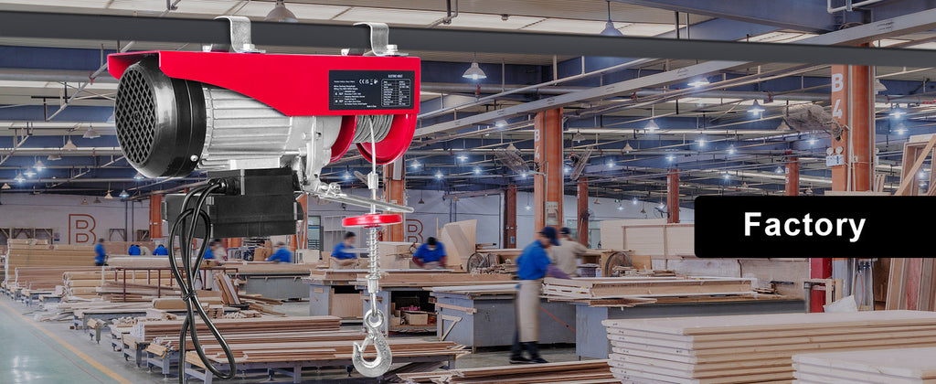SucceBuy 600-1000 kg Funk-Elektroseilzug mit 12 m einfacher Seilhubhöhe Drahtseilwinde Garage Lager Fabrik