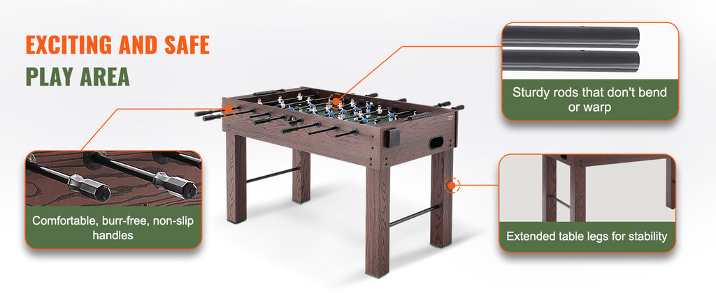 SucceBuy 55 Zoll Kicker Standardgröße Kicker Indoor Kicker in voller Größe für Zuhause, Familie und Spielzimmer