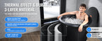 SucceBuy Eisbadewanne Kaltwassertherapie Tauchbecken für Sportler Outdoor Eiswanne Tauchbecken Aufblasbare Faltenbadewanne